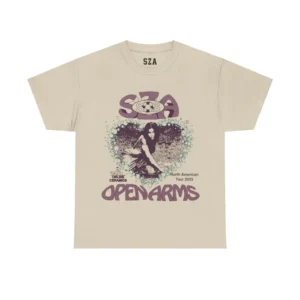 SZA OPEN ARMS TOUR SAND TEE