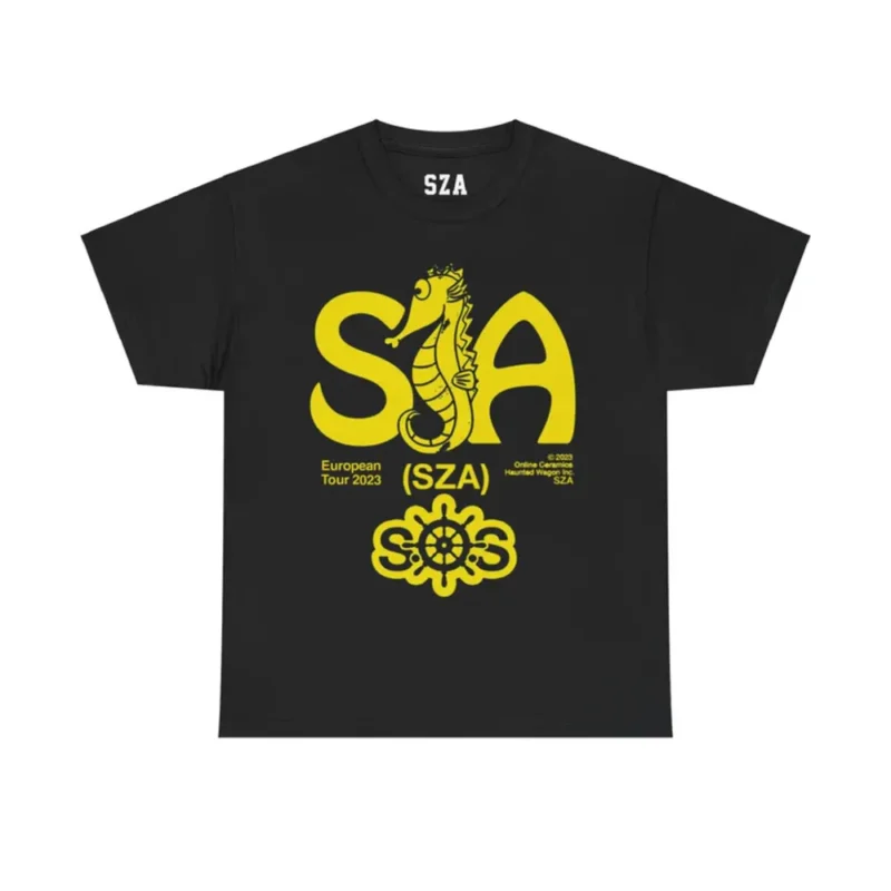 SZA SEAHOUSE EUROPE TOUR BLACK TEE